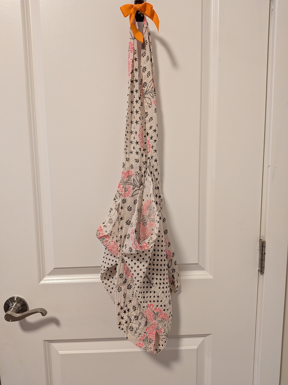 Free People Cream Hobo with Pink Floral Pattern